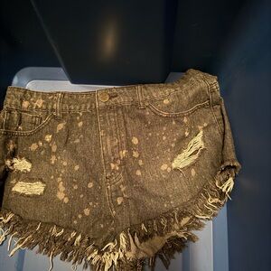 Distressed Denim Shorts